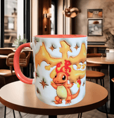 Pokemon Baskı içi ve Kulpu Renkli Kupa