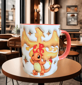 Pokemon Baskı içi ve Kulpu Renkli Kupa