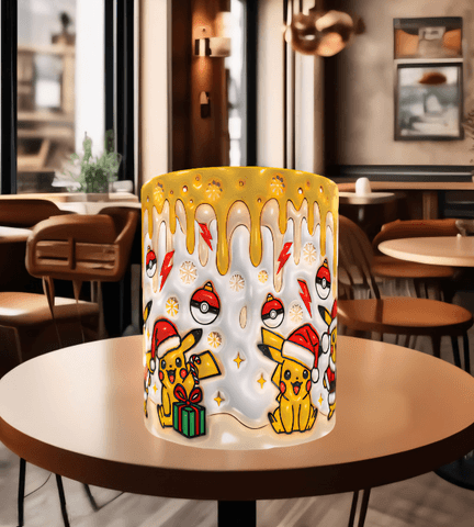 Pokemon Baskı içi ve Kulpu Renkli Kupa