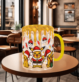 Pokemon Baskı içi ve Kulpu Renkli Kupa