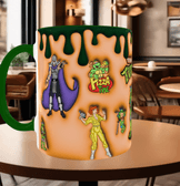 Ninja kaplumbağalar Baskı içi ve Kulpu Renkli Kupa