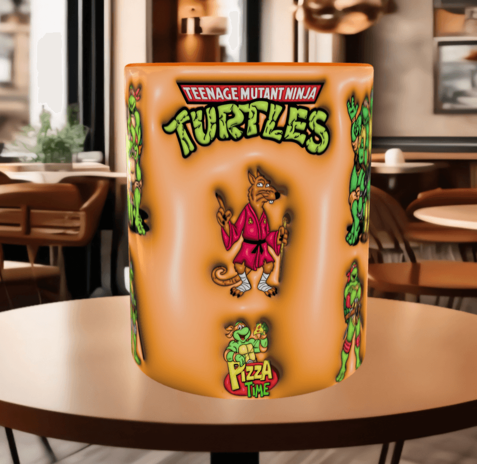 Ninja kaplumbağalar Baskı içi ve Kulpu Renkli Kupa