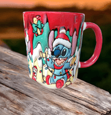 Stitch Noel yılbaşı Baskı içi ve Kulpu Renkli Kupa