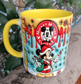 Mickey Noel yılbaşı Baskı içi ve Kulpu Renkli Kupa