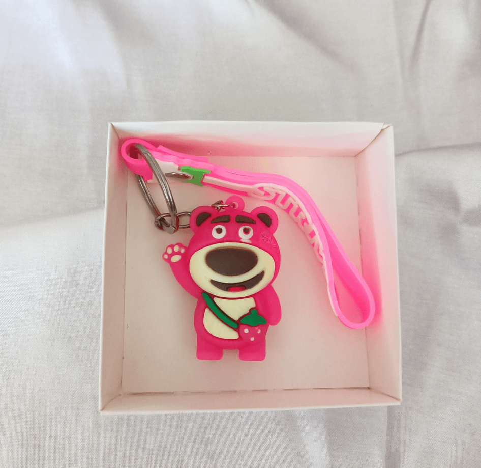 Sevimli ayıcık silikon lüks anahtarlık çanta aksesuar