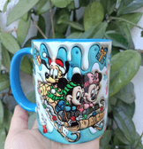 Mickey Noel yılbaşı Baskı içi ve Kulpu Renkli Kupa