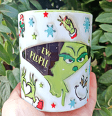 Grinch Noel yılbaşı Baskı içi ve Kulpu Renkli Kupa