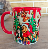 Bütün ekip Noel yılbaşı Baskı içi ve Kulpu Renkli Kupa