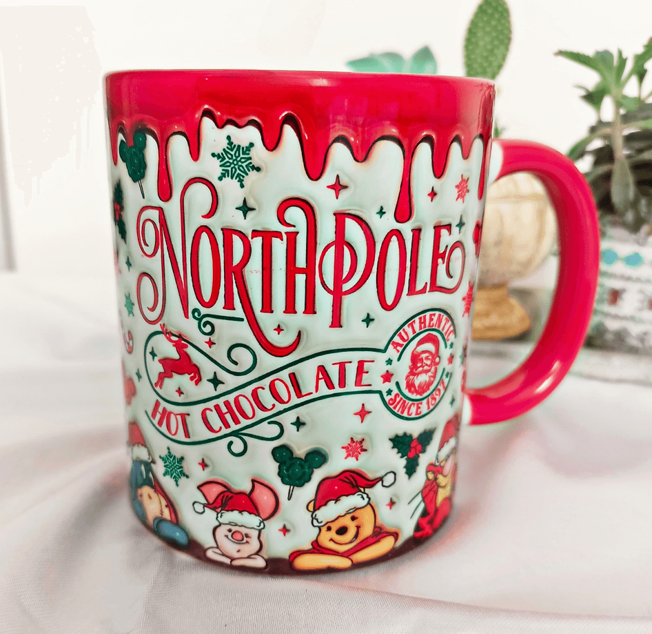 Winnie Noel yılbaşı Baskı içi ve Kulpu Renkli Kupa