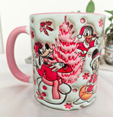 Mickey Noel yılbaşı Baskı içi ve Kulpu Renkli Kupa