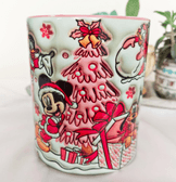 Mickey Noel yılbaşı Baskı içi ve Kulpu Renkli Kupa
