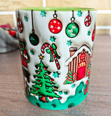 Grinch Noel yılbaşı Baskı içi ve Kulpu Renkli Kupa