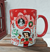 Prenses Noel yılbaşı Baskı içi ve Kulpu Renkli Kupa