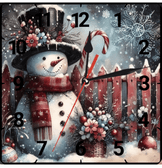 Kardan adan noel christmas vintage baskı metal hediyelik dekoratif kaliteli duvar saati