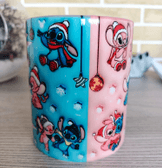 Stitch Noel yılbaşı Baskı içi ve Kulpu Renkli Kupa
