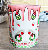 Grinch Noel yılbaşı Baskı içi ve Kulpu Renkli Kupa