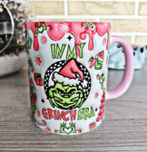 Grinch Noel yılbaşı Baskı içi ve Kulpu Renkli Kupa