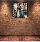 Londra gecesi vintage baskı metal hediyelik dekoratif kaliteli duvar saati