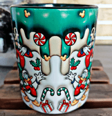 Mickey Noel yılbaşı Baskı içi ve Kulpu Renkli Kupa