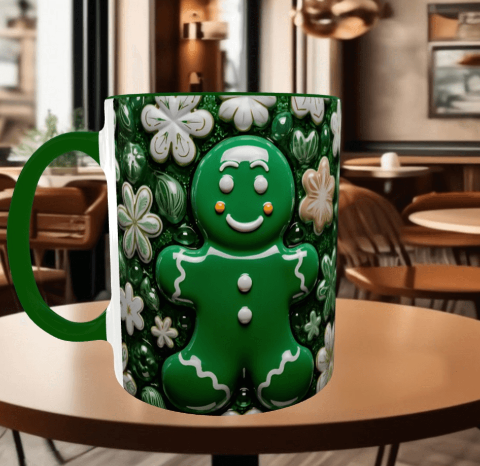 Kurabiye çocuk Noel yılbaşı Baskı içi ve Kulpu Renkli Kupa