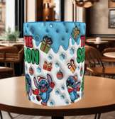 Stitch Noel yılbaşı Baskı içi ve Kulpu Renkli Kupa