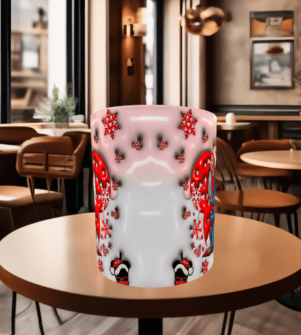 Stitch Noel yılbaşı Baskı içi ve Kulpu Renkli Kupa