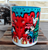 Mickey Noel yılbaşı Baskı içi ve Kulpu Renkli Kupa