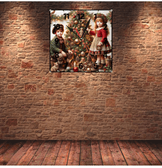 Noel gecesi christmas vintage baskı metal hediyelim dekoratif kaliteli duvar saati