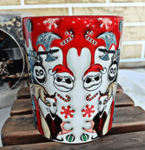 Skellington Noel yılbaşı Baskı içi ve Kulpu Renkli Kupa