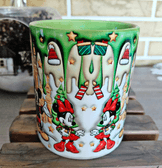 Mickey Noel yılbaşı Baskı içi ve Kulpu Renkli Kupa
