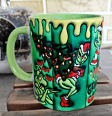 Grinch Noel yılbaşı Baskı içi ve Kulpu Renkli Kupa