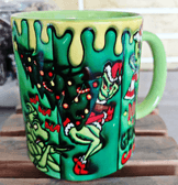 Grinch Noel yılbaşı Baskı içi ve Kulpu Renkli Kupa