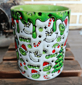 Grinch Noel yılbaşı Baskı içi ve Kulpu Renkli Kupa