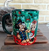 Mickey Noel yılbaşı Baskı içi ve Kulpu Renkli Kupa