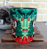 Mickey Noel yılbaşı Baskı içi ve Kulpu Renkli Kupa