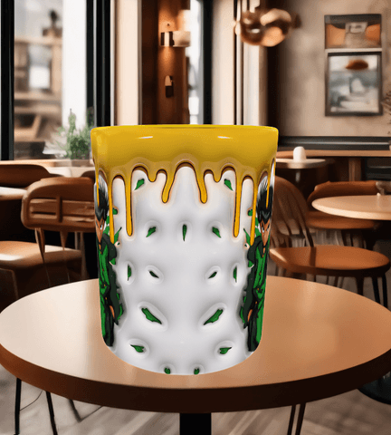 One piece Baskı içi ve Kulpu Renkli Kupa