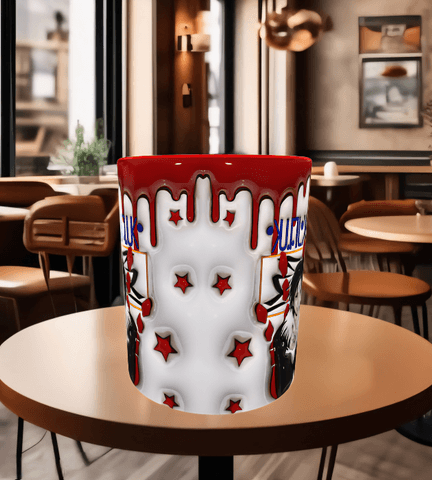 One piece Baskı içi ve Kulpu Renkli Kupa