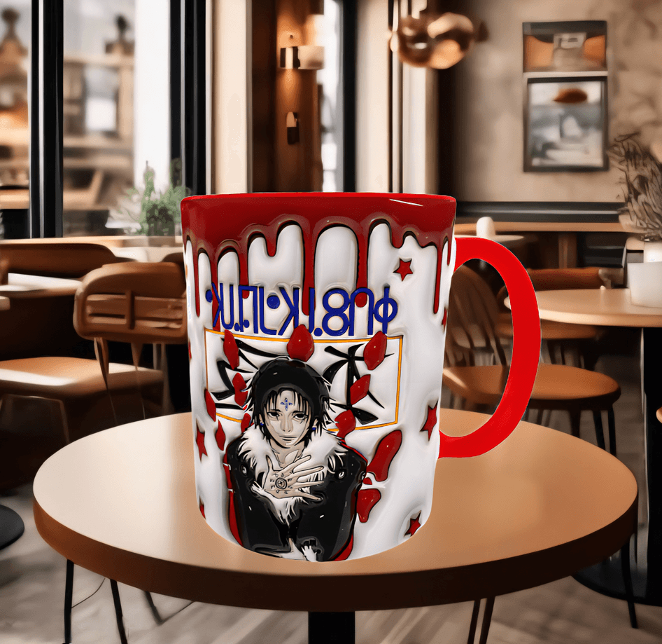 One piece Baskı içi ve Kulpu Renkli Kupa