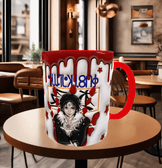 One piece Baskı içi ve Kulpu Renkli Kupa