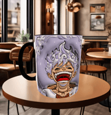 One piece Baskı içi ve Kulpu Renkli Kupa