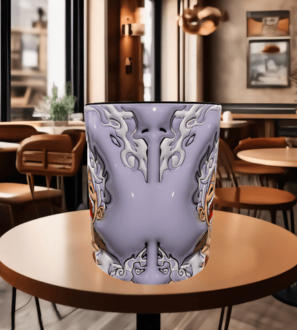 One piece Baskı içi ve Kulpu Renkli Kupa