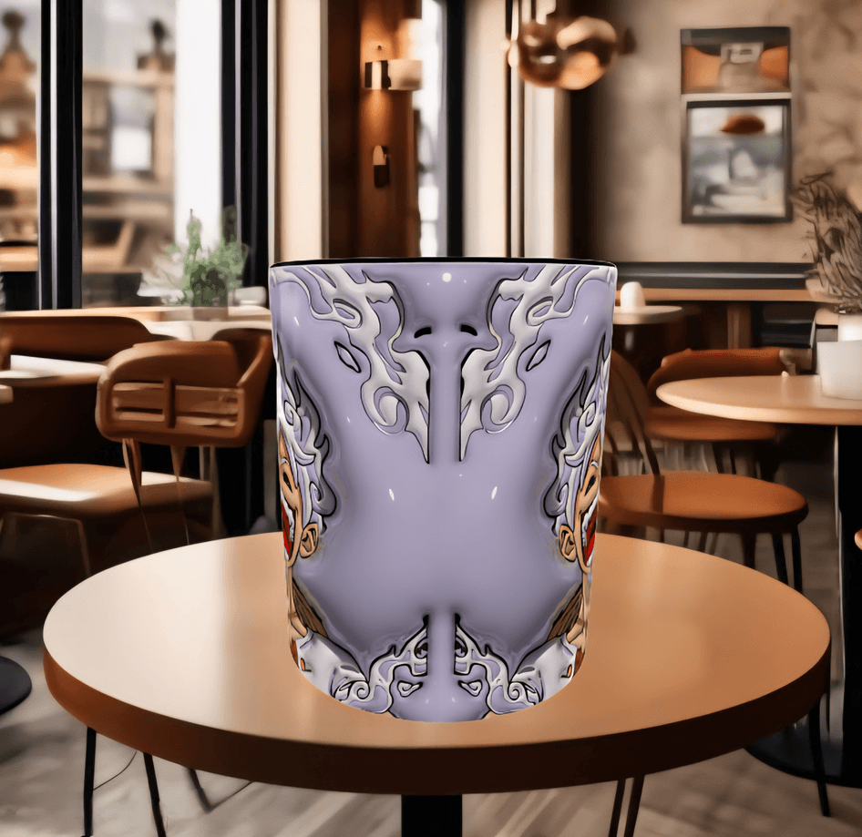 One piece Baskı içi ve Kulpu Renkli Kupa