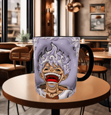 One piece Baskı içi ve Kulpu Renkli Kupa