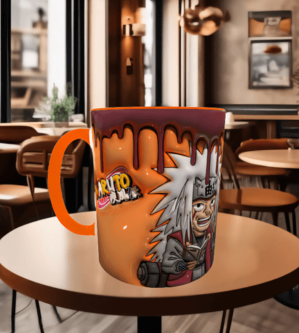 One piece Baskı içi ve Kulpu Renkli Kupa