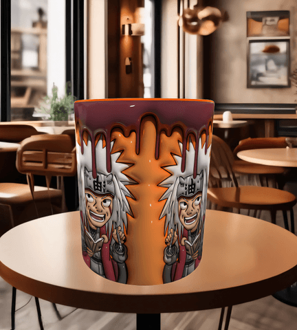 One piece Baskı içi ve Kulpu Renkli Kupa