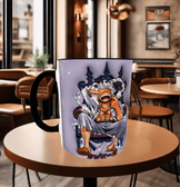 One piece Baskı içi ve Kulpu Renkli Kupa