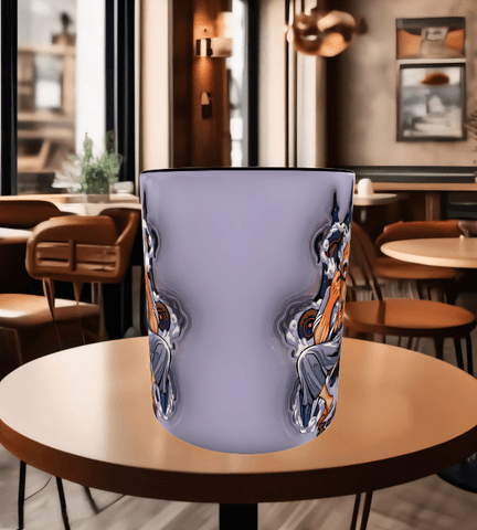 One piece Baskı içi ve Kulpu Renkli Kupa