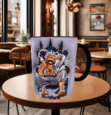 One piece Baskı içi ve Kulpu Renkli Kupa