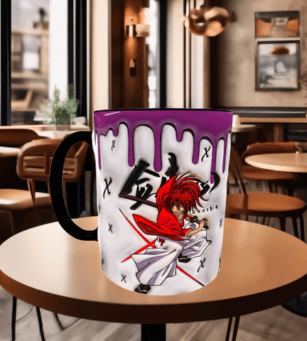 One piece Baskı içi ve Kulpu Renkli Kupa