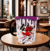 One piece Baskı içi ve Kulpu Renkli Kupa